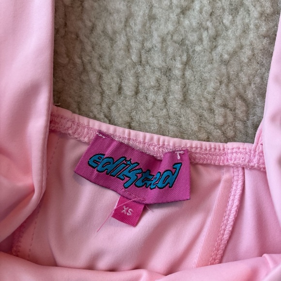 Edikted Light Pink Corset Top - Picture 2 of 3